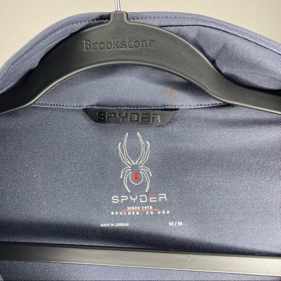 NWT SPYDER Men’s Prospect Pullover Ebony 1/4 Quarter Zip Medium - Picture 4 of 7